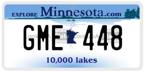 GME448 license plate in Minnesota