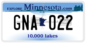 GNA022  license plate in MN