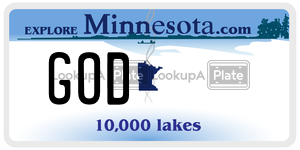 GOD license plate in Minnesota