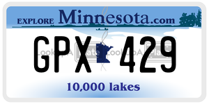 GPX429  license plate in MN