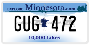 GUG472  license plate in MN