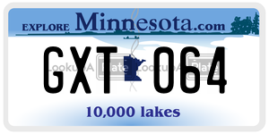 GXT064  license plate in MN