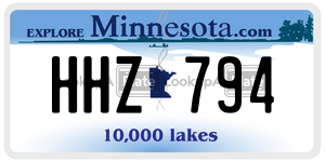 HHZ794  license plate in MN
