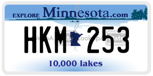 HKM253 license plate in Minnesota