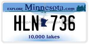 HLN736 license plate in Minnesota