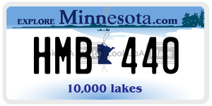 HMB440 license plate in Minnesota