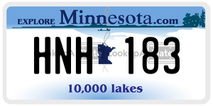 HNH183 license plate in Minnesota
