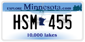 HSM455 license plate in Minnesota