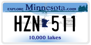 HZN511 license plate in Minnesota