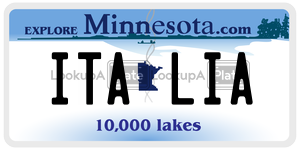 ITALIA license plate in Minnesota