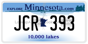 JCR393 license plate in Minnesota