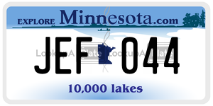 JEF044 license plate in Minnesota