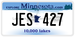 JES427 license plate in Minnesota
