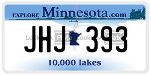 JHJ393 license plate in Minnesota