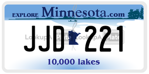 JJD221 license plate in Minnesota