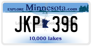 JKP396 license plate in Minnesota