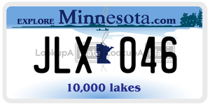 JLX046 license plate in Minnesota