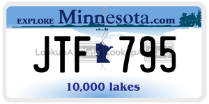 JTF795 license plate in Minnesota