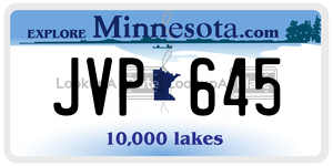 JVP645  license plate in MN