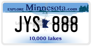 JYS888  license plate in MN