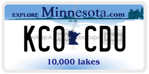 KC0CDU license plate in Minnesota