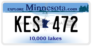 KES472  license plate in MN