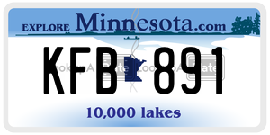 KFB891 license plate in Minnesota