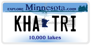 KHATRI  license plate in MN
