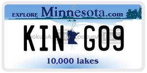 KING09  license plate in MN