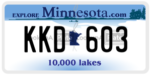 KKD603  license plate in MN