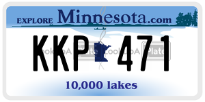 KKP471 license plate in Minnesota