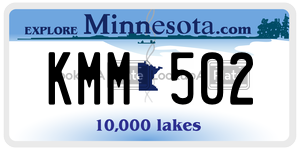 KMM502 license plate in Minnesota