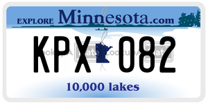 KPX082  license plate in MN