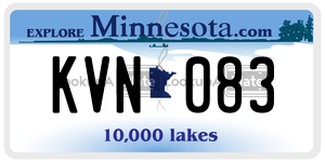 KVN083 license plate in Minnesota