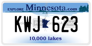 KWJ623 license plate in Minnesota