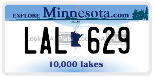 LAL629 license plate in Minnesota