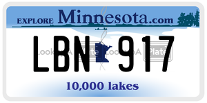 LBN917  license plate in MN
