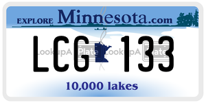LCG133  license plate in MN