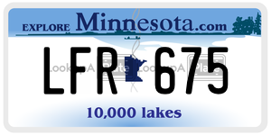 LFR675 license plate in Minnesota