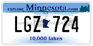 LGZ724  license plate in MN
