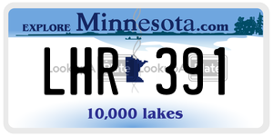LHR391  license plate in MN