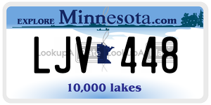 LJV448 license plate in Minnesota