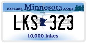 LKS323  license plate in MN