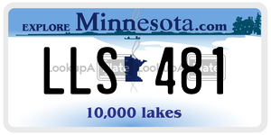 LLS481 license plate in Minnesota
