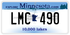 LMC490  license plate in MN