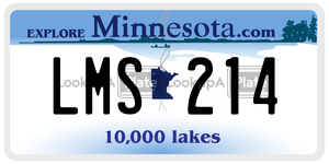 LMS214 license plate in Minnesota