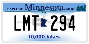 LMT294 license plate in Minnesota
