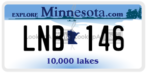 LNB146  license plate in MN