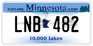 LNB482 license plate in Minnesota