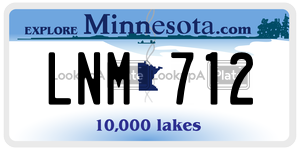 LNM712 license plate in Minnesota